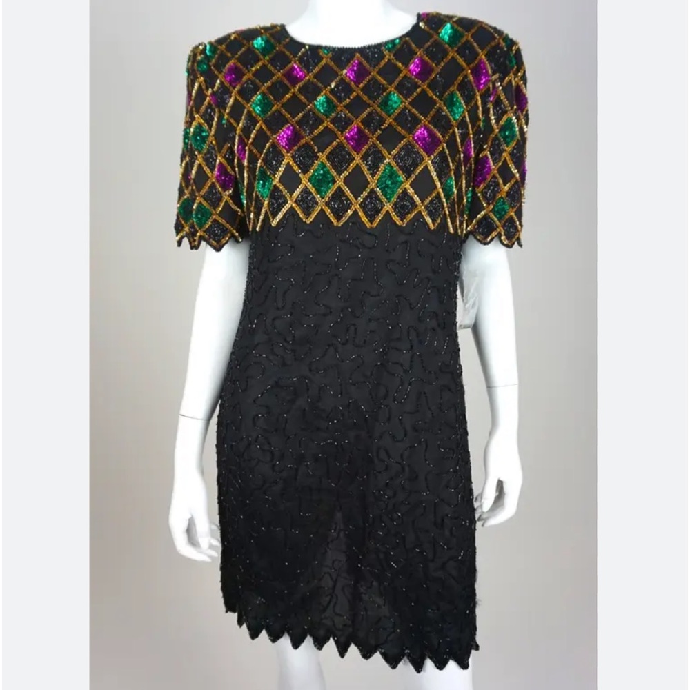 Mark & John by Gopal Vintage 80’s  Sequin Cocktail Dress L